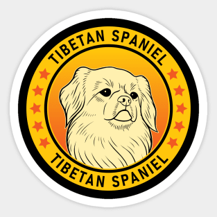 Tibetan Spaniel Dog Portrait Sticker